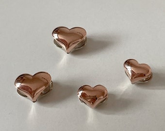 Glamorous Heart Earrings 14K Solid Gold Earrings Real Gold Heart Earrings Minimalist Earrings Gift for her