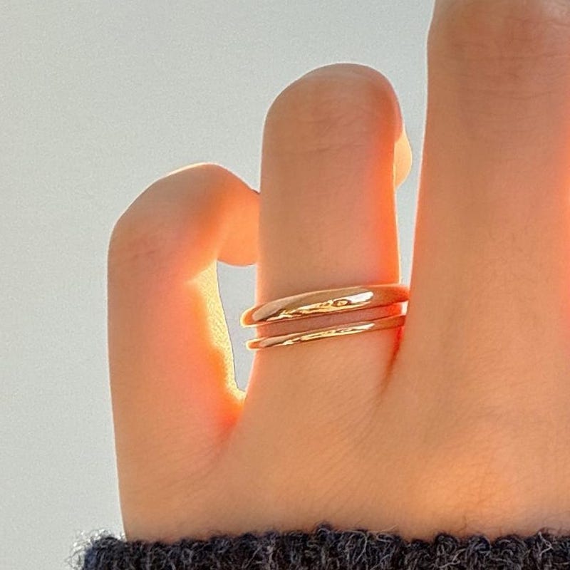 Nuance Square Double Band Ring main image 1