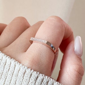 14K Solid Gold Square Ring Stacking Ring Stacking Ring Minimalist Jewelry Simple Ring Unique Square Band Geometric Modern Ring Gift For Her