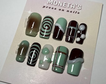 Unghie finte Choc Mint