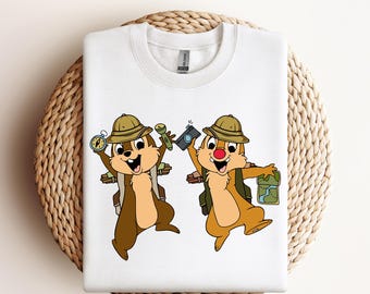 Chip N Dale Safari DTF Transfer, Chip And Dale DTF, Disney Chip N Dale Dtf, Chip And Dale Animal Kingdom Shirt, Disney Safari,Disney Dtf