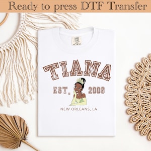 Disney Princess Tiana DTF Transfer,Princess Tiana Transfer,Disney Tiana&#39;s Palace Princess DTF,Disney Princess Ready To Press,Princess Gift