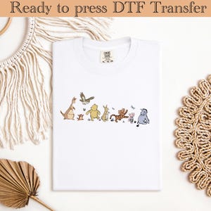 Retro Winnie The Pooh And Friends DTF Transfer, Disney Pooh Shirt, Pooh Bear Dtf, Winnie The Pooh Dtf Transfer, Disney Family Shirt