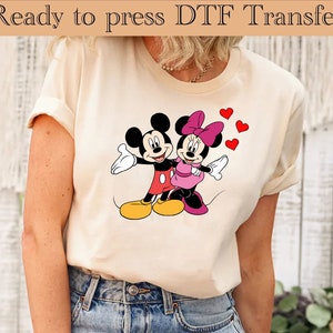 Mickey And Friends DTF, Disney Transfers, Ready to Press, Personalized DTF Transfers, Disney Gifts, High Quality, Heat Press DTF Transfers