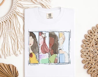 Abstract Princess DTF Transfer, Watercolor Style Royal Girls Heat Press Design, Trendy Girl Shirt for Disney Fans and Teens