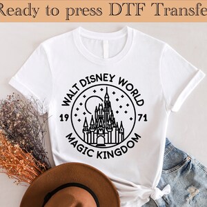 Walt Disneyworld DTF Transfer, Disney Ready To Press, Magical Kingdom Transfer,Epcot Heat Transfer,Disneyland Trip Family Group DTF Transfer
