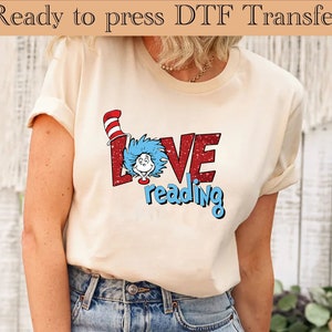 Bereit, DTF Liebe lesen Direkt zu Film Transfer DTF Prints Dr. Seuss Dtf