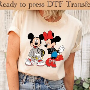 Mickey Friends DTF, Disney Transfers, Ready to Press, Personalized DTF Transfers, Disney Gifts, High Quality, Heat Press DTF Transfers