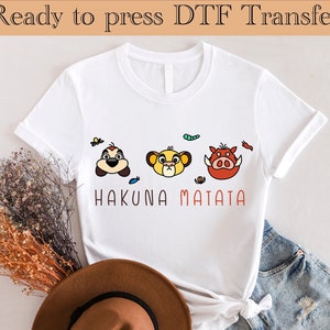 Ready to Press Hakuna Matata Lion King Animal Kingdom DTF Transfer , Disney Lion King DTF Transfers, Lion King Heat Transfer, Disney Shirts