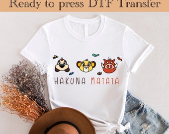 Ready to Press Hakuna Matata Lion King Animal Kingdom DTF Transfer , Disney Lion King DTF Transfers, Lion King Heat Transfer, Disney Shirts