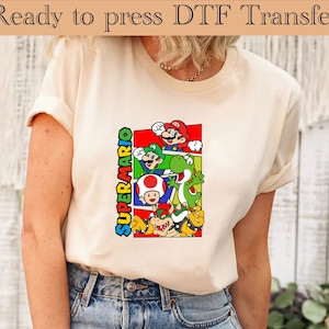 Super Mario DTF Transfer,Super Mario Collage DTF ,Mario Party Ready To Press,Mario & Friends Party DTF,Spring Transfer