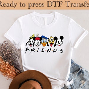 Ready to press DTF Transfer - Mickey and Friends DTF Transfer, Disney Friends Dtf Transfer, Disney Castle DTF,Magical Kingdom Heat Transfer,