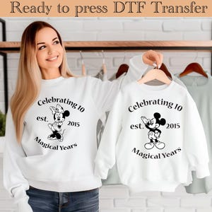 Disney Mickey Feier DTF Transfer, Disneyland Ehe Jahrestag Shirt, Mann und Frau magische Jahre Dtf, Disney verheiratet Dtf Transfer