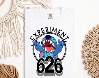 Disney Stitch DTF Transfer, Stitch Experiment 626 DTF, Ready to Press, Disney dtf Transfer, Disney Shirt, Disney Animal Transfer, Disney DTF