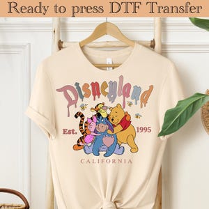 Retro Winnie The Pooh DTF Transfer,Disneyland Pooh And Friends Dtf, Disney Pooh Dtf, Pooh DTF, Pooh Bear And Co DTF, Winnie The Pooh Shirt