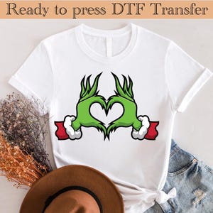 Retro Grinc Squad DTF Transfer, Christmas Ready to Press Transfers for Apparel, Merry Christmas Sweetshirt, Xmas Vibes Heat Press Transfer