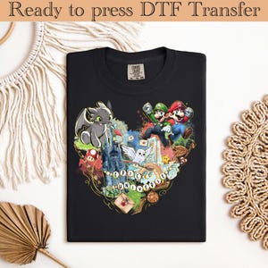 Epic Universe Mario Dtf print,Super Mario Dtf, Family Universe Park Trip Shirt Press,Disney,Epic Universe Dtf Press,How To Train Your Dradon