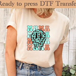 Mama Mama Mama, Ready to Press, Retro Mama DTF Transfer, Mother&#39;s Day Gift, Gift for Mom, Heat Press Transfer, Direct to Film