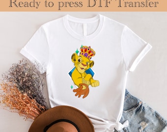 Ready to Press Lion King Simba DTF, Lion King Dtf, The Lion King Transfer ,Hakuna Matata DTF,Hakuna Matata Transfer , DTF Transfer