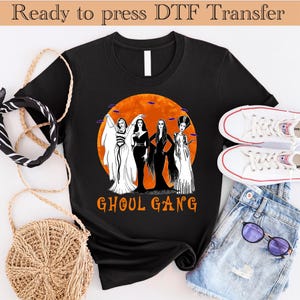 Ghoul Gang Villains Squad DTF Transfer, Elvira Morticia Vampira Lily Dtf, Goth Queens Dtf, Halloween Gift, Halloween Horror Vintage DTF
