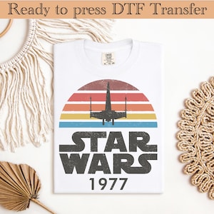 Vintage Disney Star Wars 1977 Dtf Transfer, Retro Star Wars DTF, Funny Magic Kingdom, Disney Family Trip,Disney Shirt,Star Wars Dtf Transfer