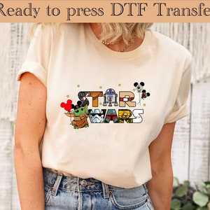 Disney Star Wars  DTF Transfer Shirt,Star Wars Group Dtf,Star Wars Characters,Star Wars Land,Disney Balloon,Disneyland Trip DTF