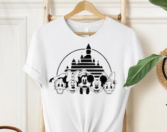 Mickey & Co Friends Castle DTF-overdracht, Disney Mickey en vrienden DTF, Disney-shirt, Disney Trip 2025 DTF-shirt, Disneyland Dtf-overdracht