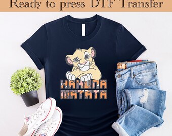Ready to Press Hakuna Matata Lion King Animal Kingdom DTF Transfer , Disney Lion King DTF Transfers, Lion King Heat Transfer, Disney Shirts