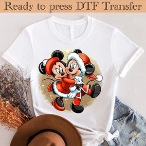 Disney Christmas DTF Transfer,Ready to Press Mickey and Minnie Christmas Dtf Transfer,Christmas Squad Dtf,Christmas Dtf,Disney Dtf Transfer