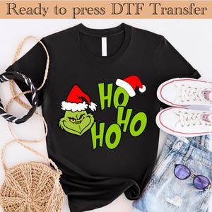 Retro Grinc Squad DTF Transfer, Christmas Ready to Press Transfers for Apparel, Merry Christmas Sweetshirt, Xmas Vibes Heat Press Transfer