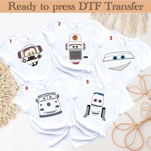 Cars Characters Face DTF Transfer, Cars Dtf, Lightning McQueen Dtf Transfer ,Ready to Press Lightning McQueen Face,Cars Movie Dtf,Mater Dtf
