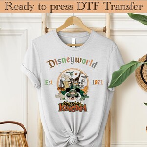 Animal Kingdom Disneyworld DTF Transfer Ready to Press,Mickey Dtf,Disney Safari DTF Transfers, Disney DTF Print Heat Transfer, Disney Shirts
