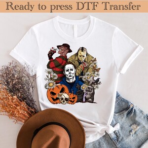 Horror Movie Character Dtf Transfer, Horror DTF, Spooky Dtf,Halloween Dtf, It Dtf, Scary Dtf Transfer,Ready to Press Horror Movie Characters