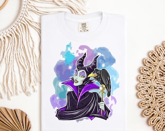 Maleficent DTF Transfer, Evil Queen Film Print for Shirts, Dark Fairy Tale Ready to Press Design, Villain Iron On Halloween