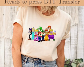 Super Mario DTF Transfer,Super Mario Collage DTF ,Mario Party Ready To Press,Mario & Friends Party DTF,Spring Transfer