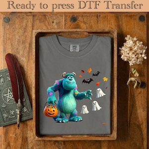 Cute Monster Halloween DTF Transfer, Spooky Ghost Pumpkin Design, Trick or Treat Heat Press Iron On, Fun Fall Party Outfit 2025