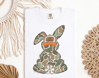 Egg Hunter Camo Easter DTF Transfer, Easter Day Dtf, Camo Easter Bunny Shirt, Happy Easter Dtf, Easter Egg Hunt Kids DTF Transfer