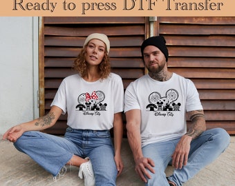 Disney Trip DTF Transfer Sheet - Disney Dtf Transfer - Cartoon Castle Heat Press - Colorful Fireworks Design - T-Shirt Iron On Graphic