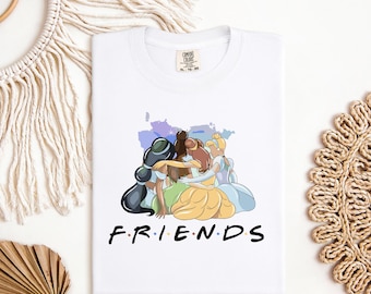 Princess Friends DTF Transfer, Disney Squad Heat Press Design, Bestie Group Shirt Print, Cute Castle Ready to Press DTF for Women