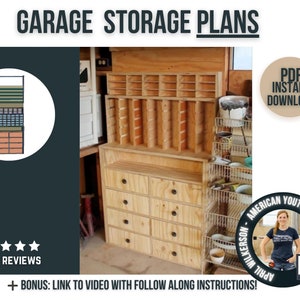 Garage Storage System Plans / DIY Woodworking Blueprints / Workshop Storage Solutions / DIY Woodshop Storage Plans