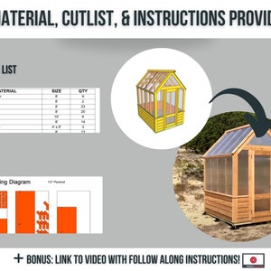 DIY Greenhouse Building Plans / Digital DIY Woodworking Plans / DIY ...