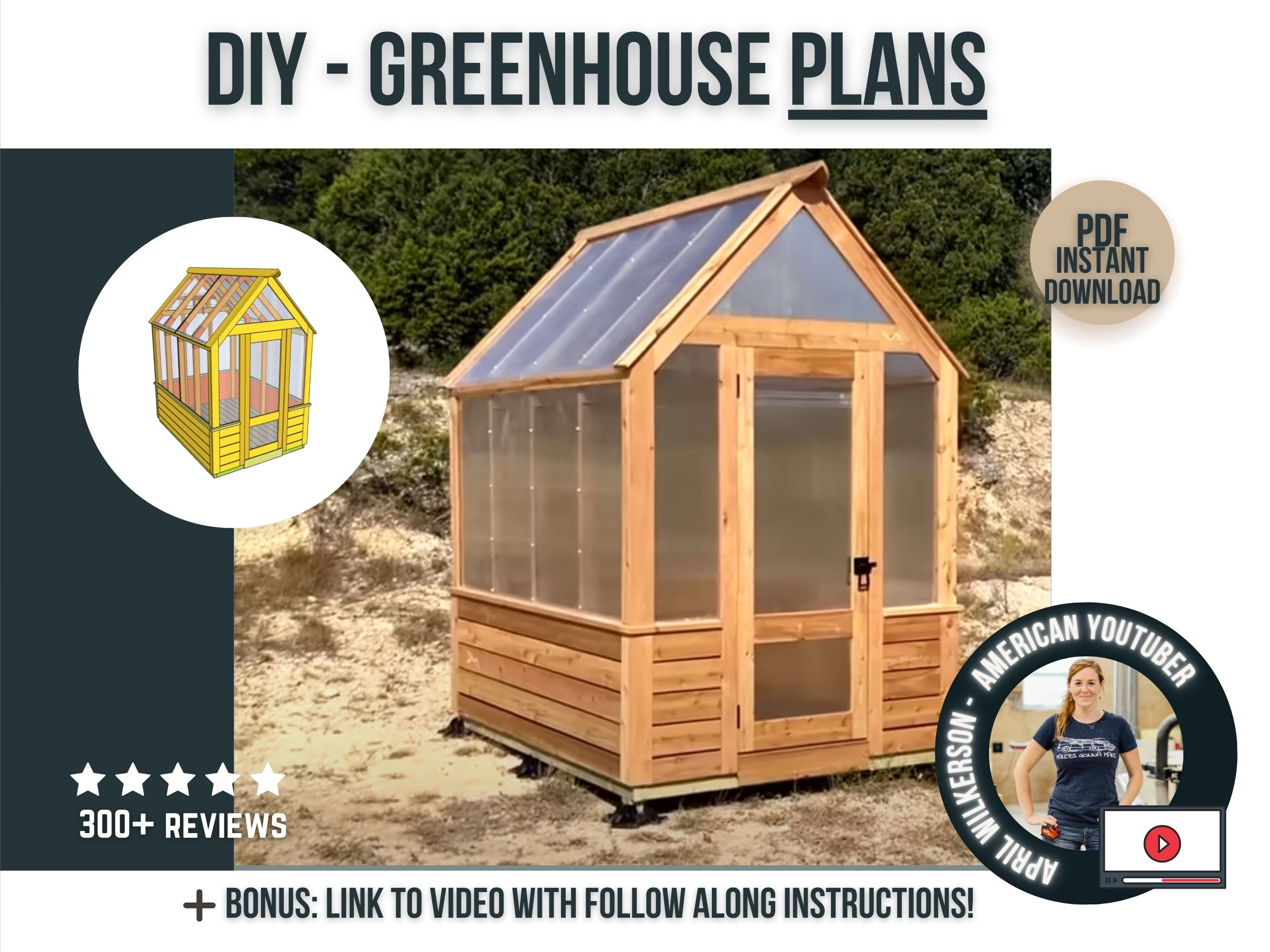 DIY Greenhouse Building Plans / Digital DIY Woodworking Plans / DIY  Greenhouse Plans for Homesteader or Gardener - Etsy, image size:2667x2000