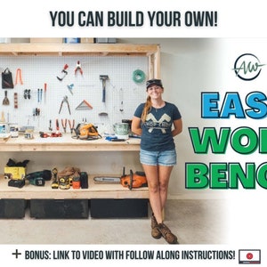 Workbench Letters Woodworking or Craft Workbench Plans / PDF Digital Diywoodworking Plans ...
