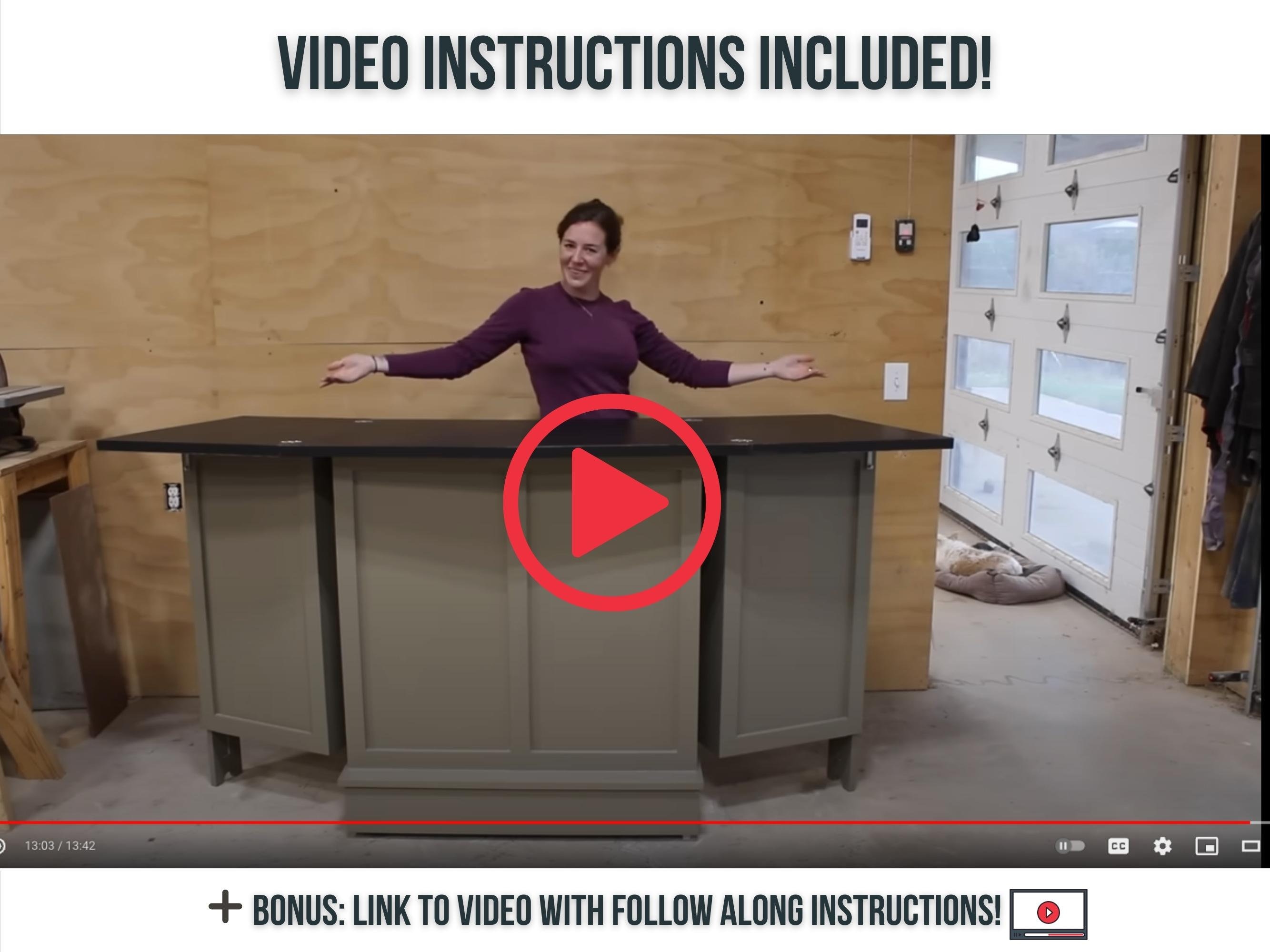 Moving Bar Project DIY Foldable Bar Plans / Portable Bar Blueprints / Mobile Bar on Wheels ...
