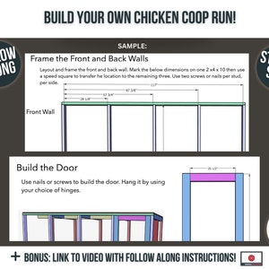 Chicken Coop Run Plans / Printable Digital Pdf Woodworking Plans ...