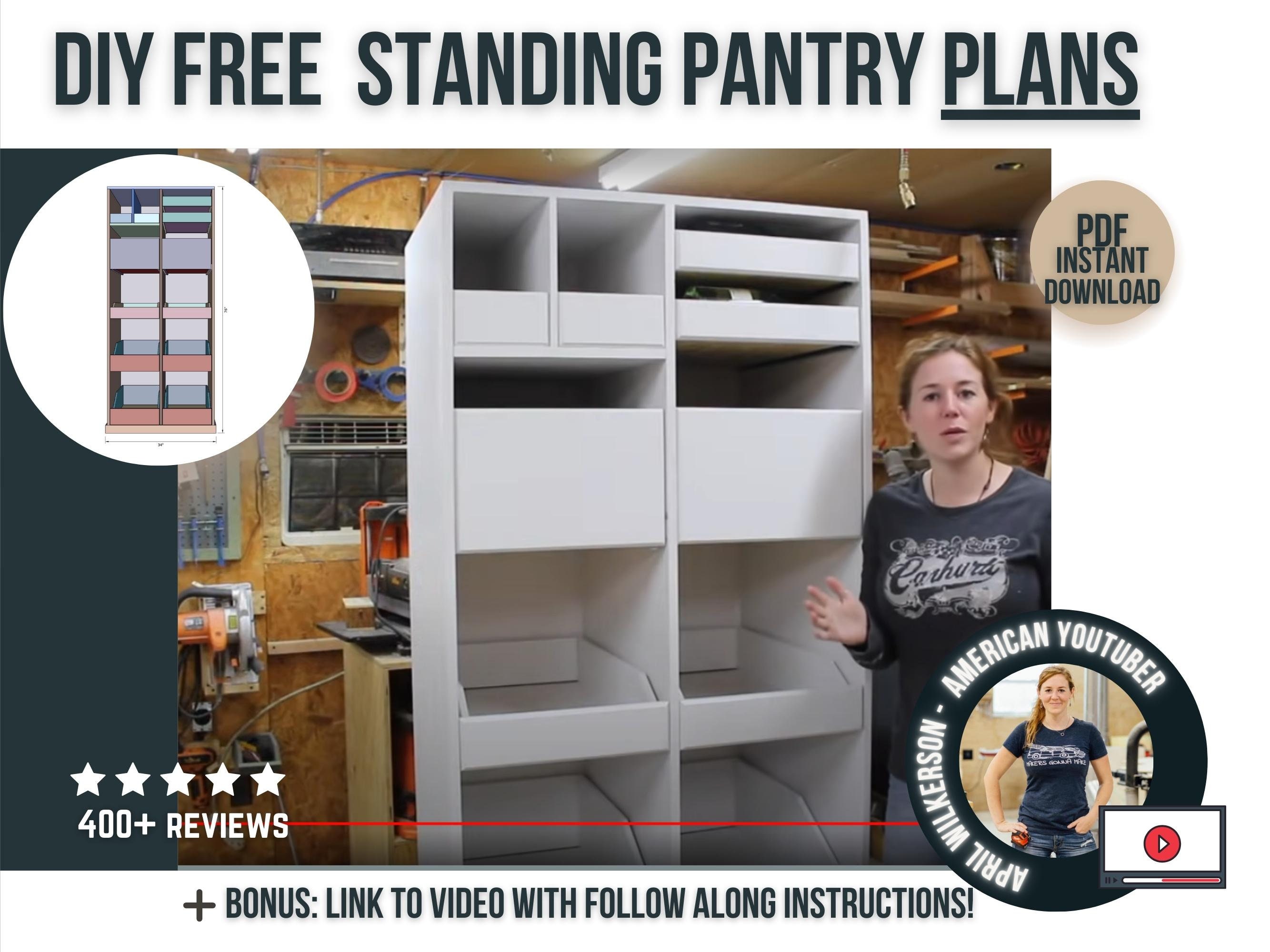 Diy freestanding pantry plans discount