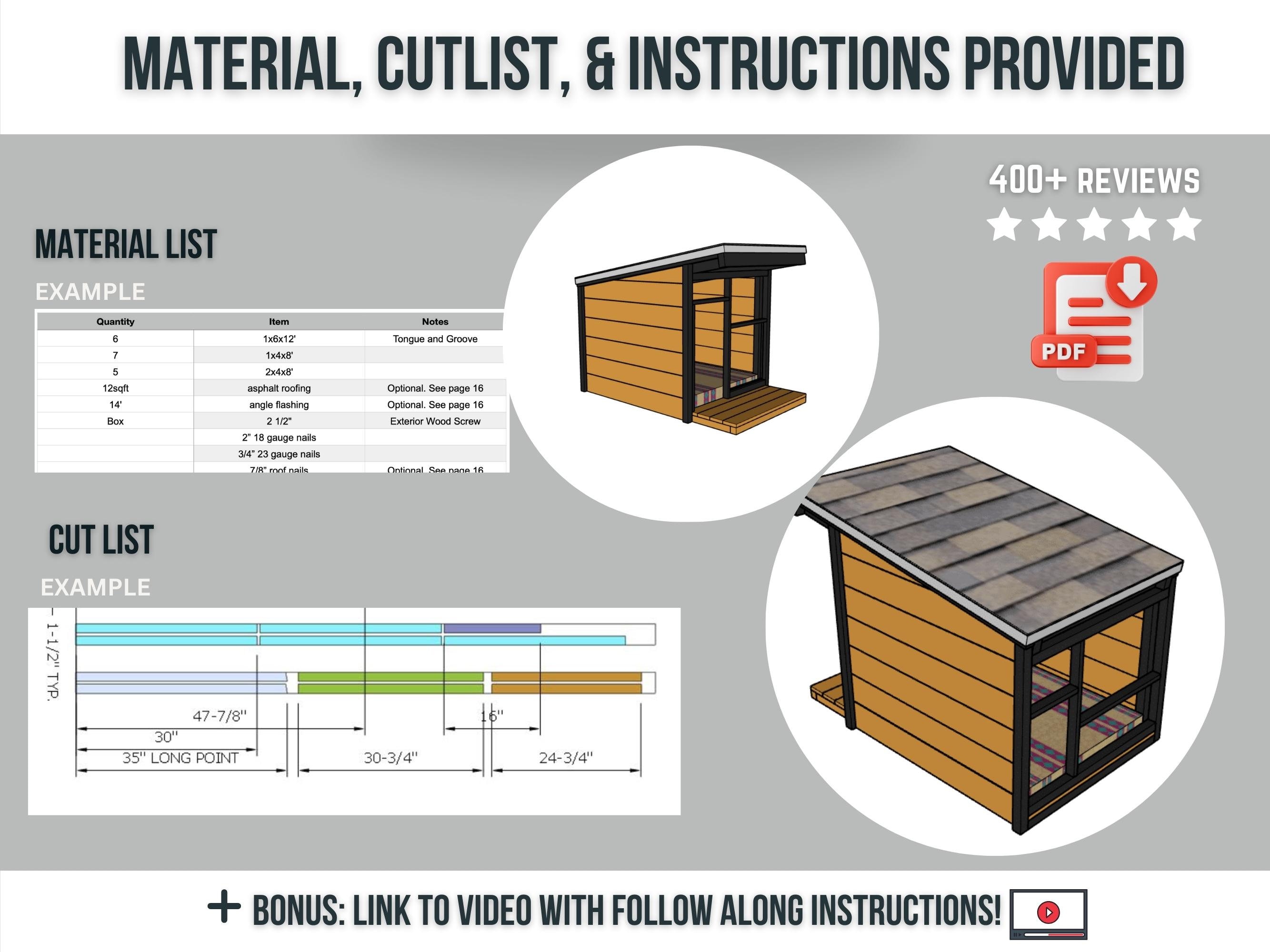 Modern Doghouse Plans /digital Download DIY Woodworking Plans