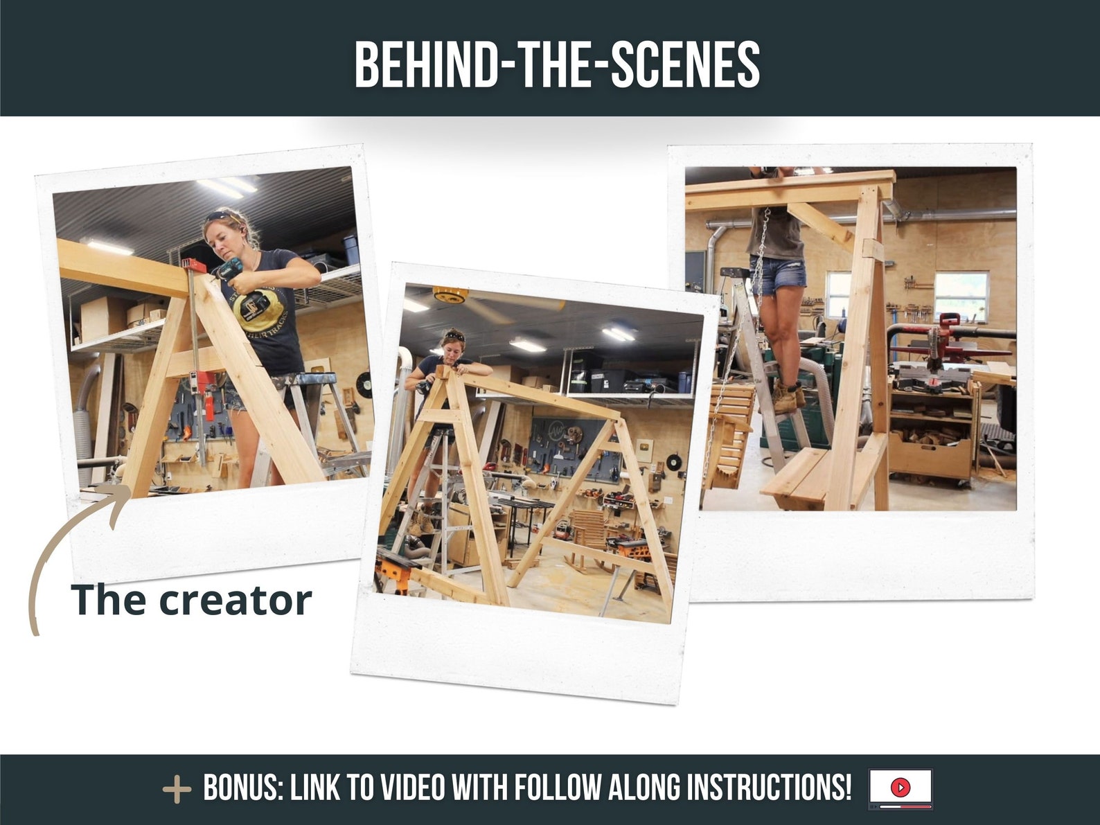 Porch Swing Frame Plans / Digital DIY Woodworking Plans / Printable ...