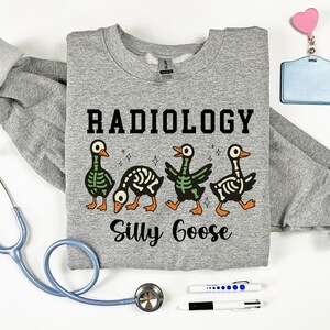Halloween Radiologie Gans Sweatshirt, gruselige Saison Radiologie Pullover, Rad Tech Herbst Herbst Shirt, Halloween Radiologie Pullover, Radiologie Top