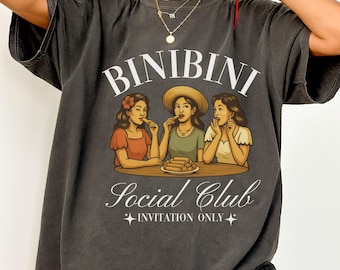BiniBini Social Club Filipino Shirt,Filipina Tshirt,Filipino Tee,Philippines Clothing,Pinay Gf Mom Grandma Gift,Pinoy Pride Tee Filipina Tee